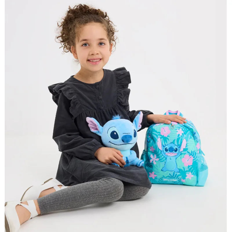 7PCS Genuine Australia Stitch Kawaii Set — Children’s School Backpack, Lunch Bag & Water Cup, Double Shoulder Bag for Girls, Gift Set