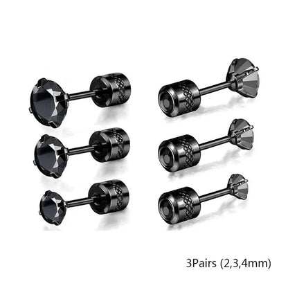 20G Titanium Stud Earrings – Hypoallergenic Tiny Cubic Zirconia Screw Back Cartilage & Tragus Piercing Jewelry