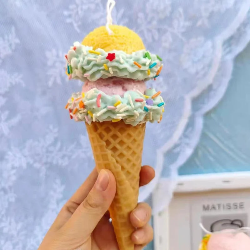 3D Ice-Cream & Fruit Silicone Mold — Handmade Candle, Soap, Resin, Clay & Cake Decorating Tool