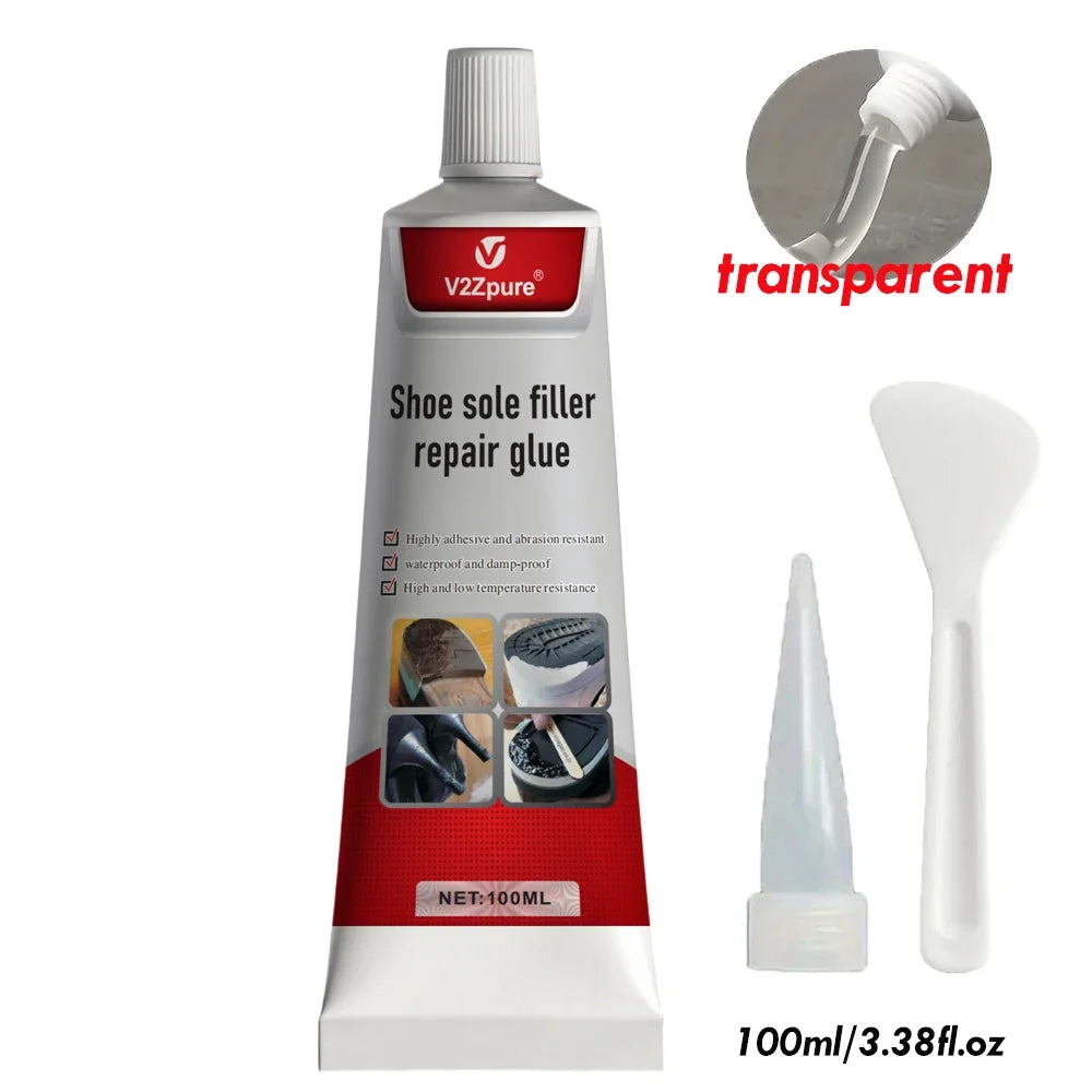 Waterproof Shoe Sole Repair Glue - Transparent Strong Adhesive Sealant for Rubber Crack Repair