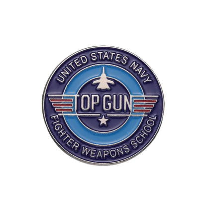 Top Gun Navy Fighter Weapons School Enamel Pin – Vintage Metal Badge for Backpack, Clothes, Jewelry & Shirt Collar