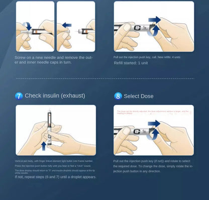 Novo Nordisk NovoPen 5 Insulin Injection Pen 3ml – Blood Sugar Memory Injector for Home Diabetes Care