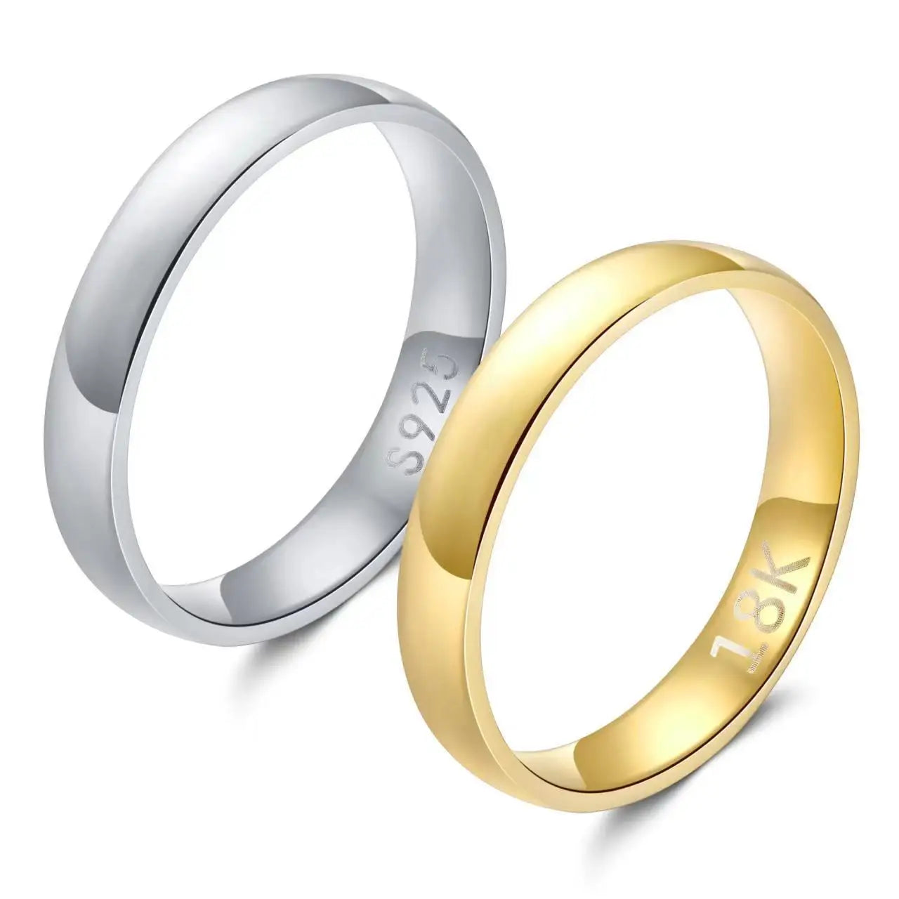 Gold Plated Women’s Wedding & Engagement Ring – Simple Fashion Couple Jewelry Gift