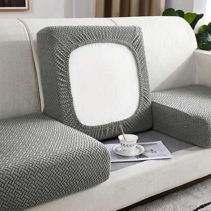 Thick Jacquard Elastic Sofa Seat Cover – Anti-Dust Removable Couch Cushion Protector Slipcover