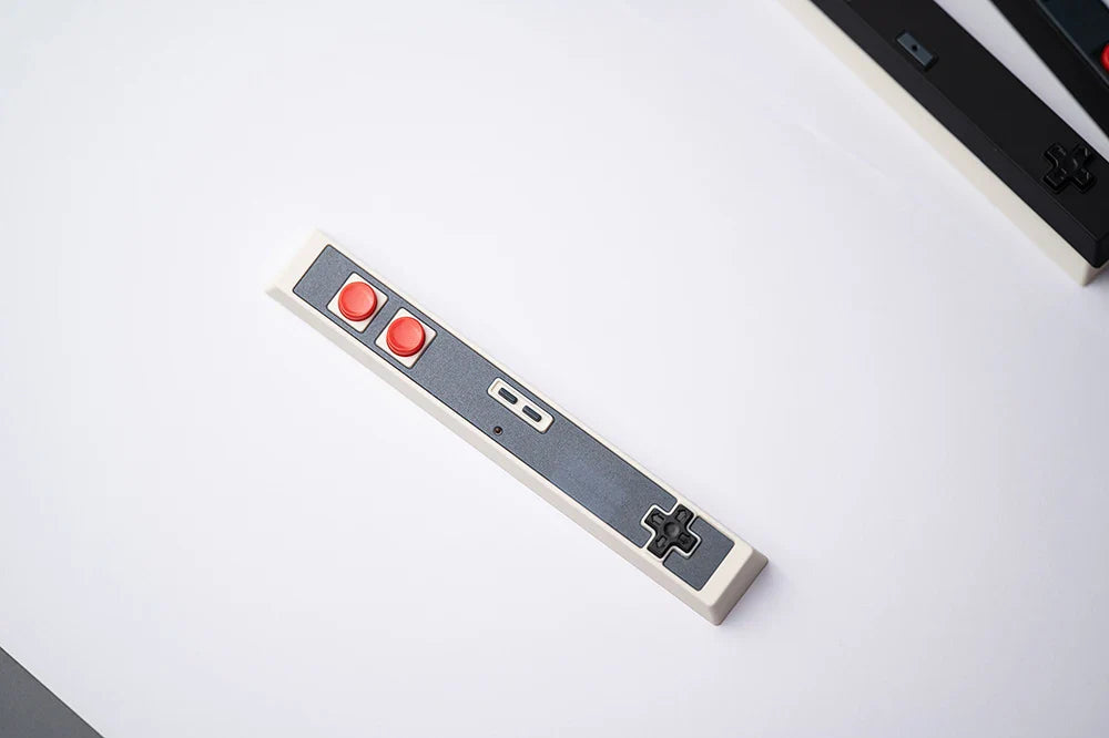 Retro Gamepad Keycap 6.25u Spacebar – Artisan ABS Keycap for MX Switches, Black & White for Mechanical Gaming Keyboards