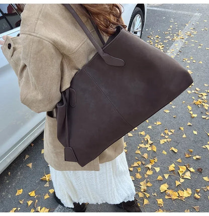 2025 Women’s Faux Suede Handbag – High-Quality, Versatile Large Capacity Shoulder Bag