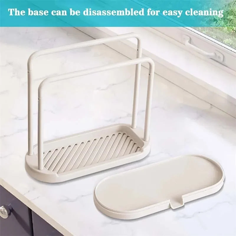 Kitchen Sink Drain Rack — Storage Basket for Sponge, Rag, and Wire Ball, Kitchen Accessories Shelf