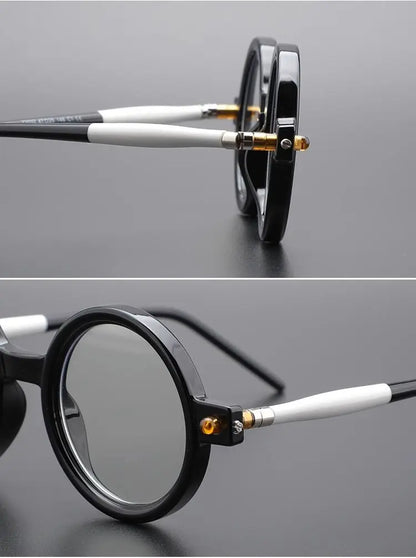 Shatar Retro Large Round Reading Glasses – Coarse Frame Unisex Anti Blue Light Eyewear for Men & Women