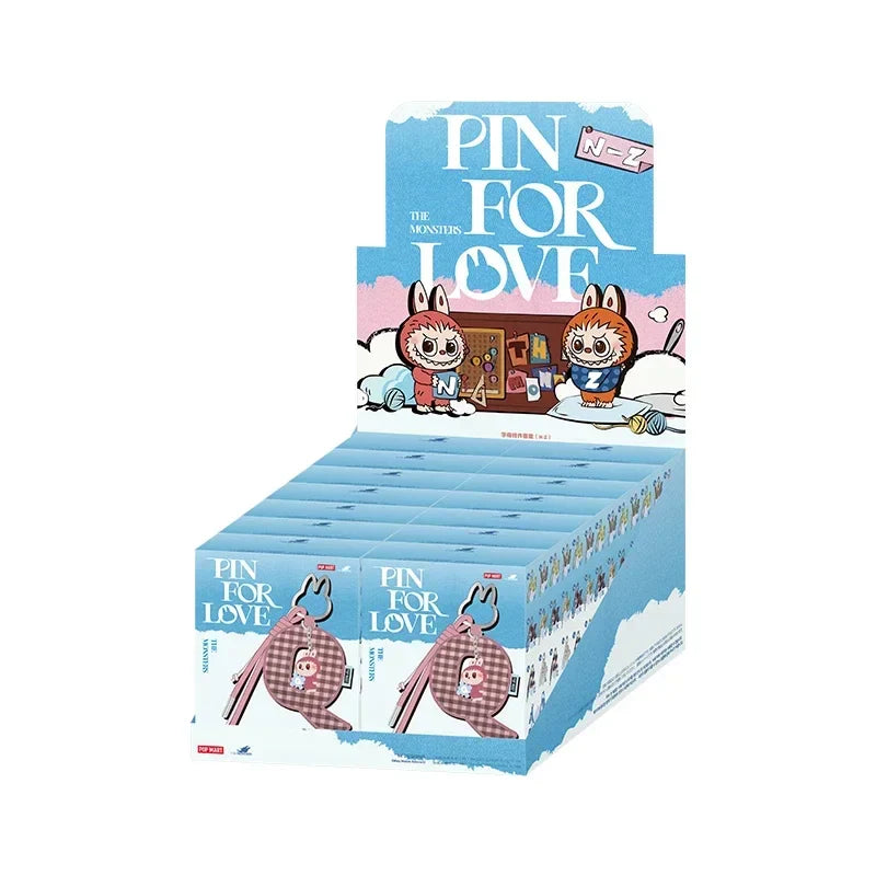 POP MART Labubu The Monsters Pin — Love Series Letter Pendant Blind Box, Mystery Toy Figure Ornament