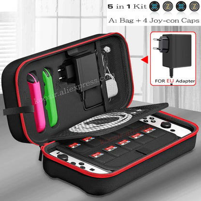 Nintendo Switch OLED Large Storage Bag — Portable Carrying Case, Anti-Scratch Oxford Cloth Travel Bag