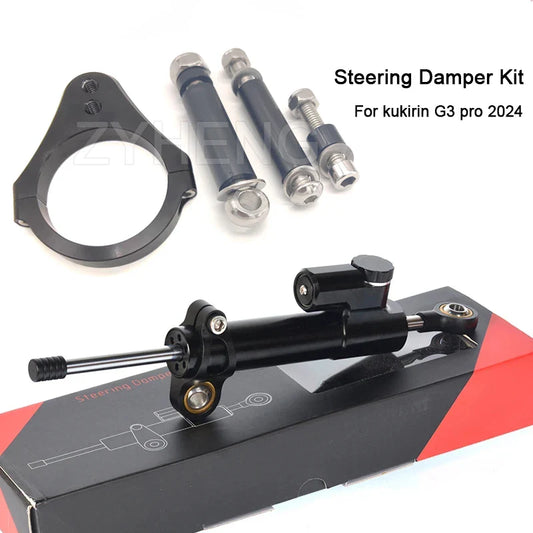 KuKirin G3 Pro (2024–2025) Scooter Steering Damper Stabilizer Mount Bracket – Electric Scooter Suspension Modification Accessory