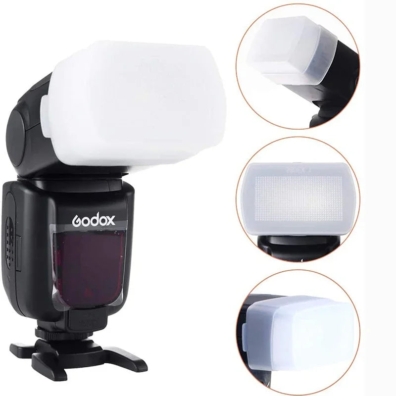 Godox Flash Diffuser Dome – Bounce Soft Light for Canon 580EX/580EX II, Godox V850/860II, TT685/TT600/TT520II, Yongnuo YN-560/565