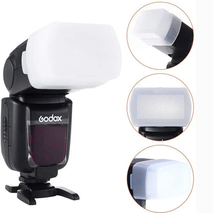 Godox Flash Diffuser Dome – Bounce Soft Light for Canon 580EX/580EX II, Godox V850/860II, TT685/TT600/TT520II, Yongnuo YN-560/565