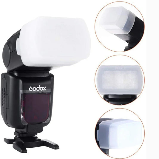Godox Flash Diffuser Dome – Bounce Soft Light for Canon 580EX/580EX II, Godox V850/860II, TT685/TT600/TT520II, Yongnuo YN-560/565