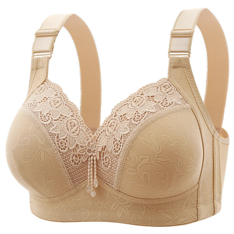 Women’s Lace Deep V Ultra-Thin Bralette – Sexy Sheer Lingerie Top Plus Size Comfortable Everyday Bra