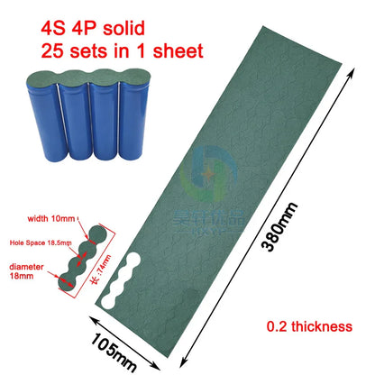 18650 Li-ion Battery Insulation Gaskets – Barley Paper Adhesive Pads for Lithium Cell Protection & Isolation