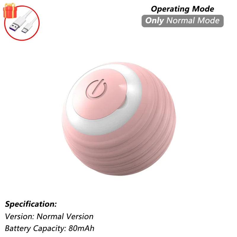 Cat Interactive Ball Toy – Automatic Rolling Ball with Tail, Rechargeable Smart Pet Toy, Intelligent Mouse for Cats
