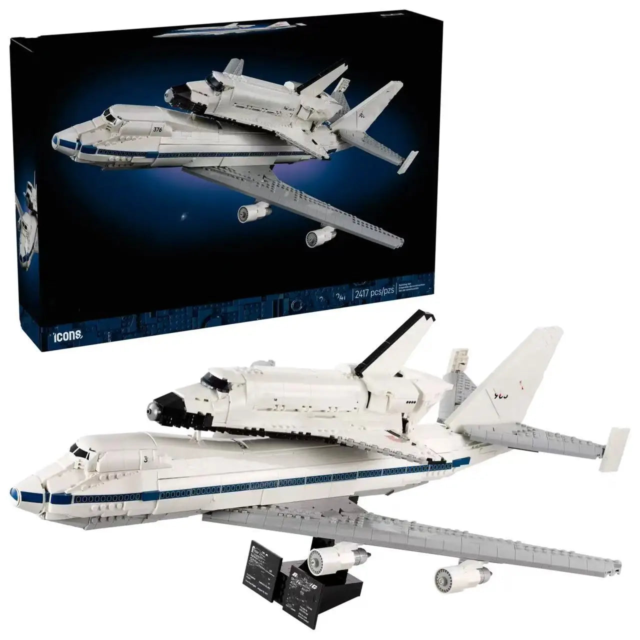 MOC 2417 Transport Aircraft Building Blocks – 10360-Piece Space Airplane Set for Kids