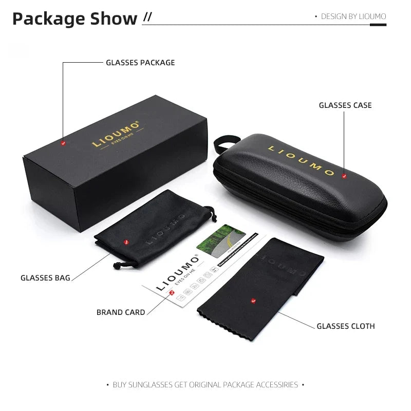 LIOUMO Polarized Photochromic Driving Sunglasses – Chameleon Night Vision Goggles for Men & Women