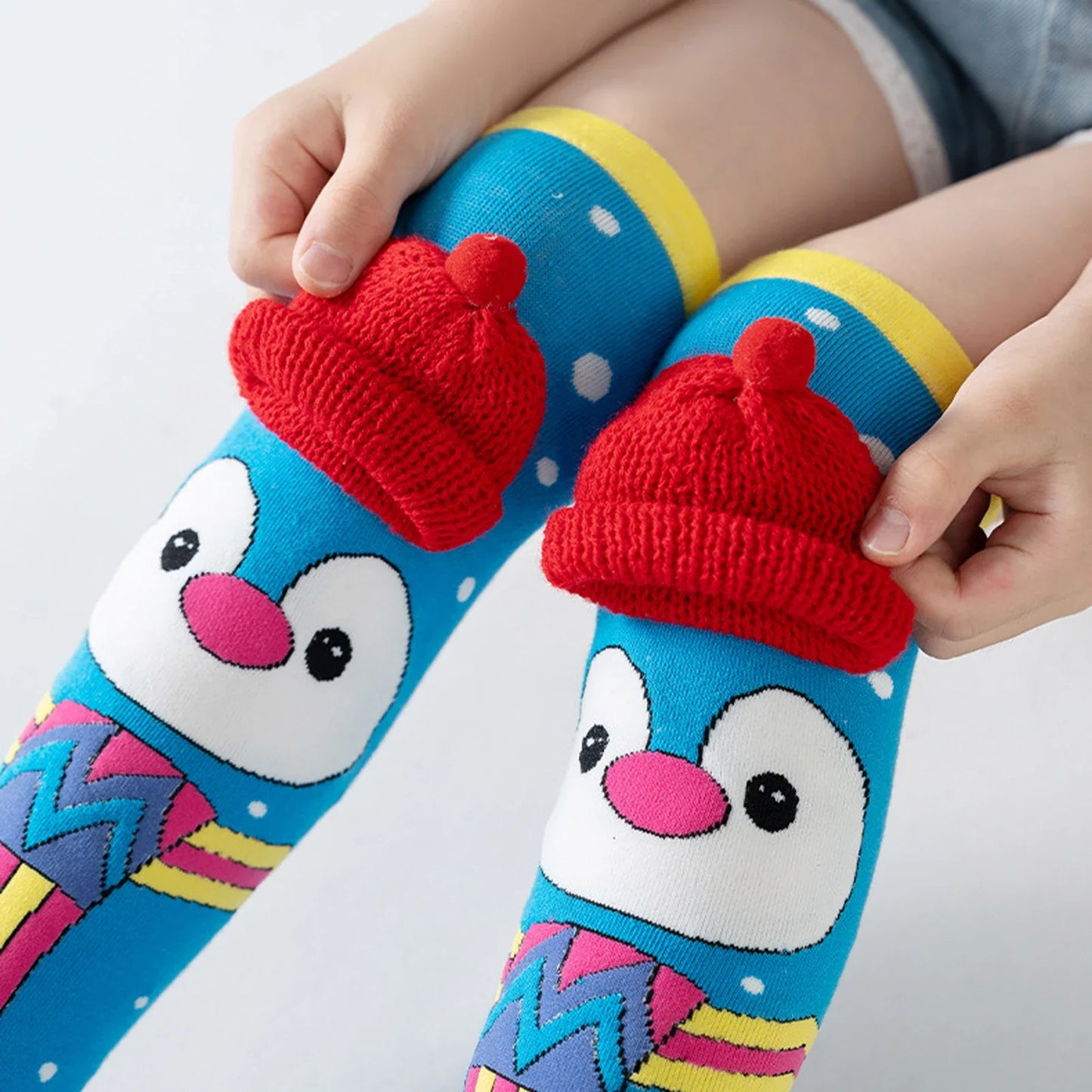 Cute 3D Cartoon Animal Knee-High Socks – Dog, Rabbit & Penguin Long Socks for Kids Party & Festival