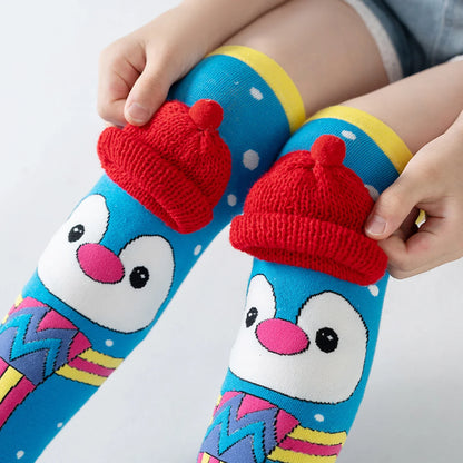 Cute 3D Cartoon Animal Knee-High Socks – Dog, Rabbit & Penguin Long Socks for Kids Party & Festival