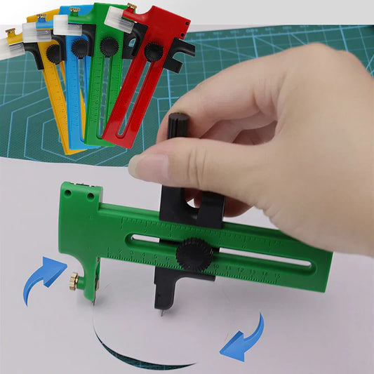 Adjustable Circle Cutter Tool – Circular Cutting Tool for Fabric, Paper & Scrapbooking DIY Crafts (1/2 PCS) Precision Art Cutter