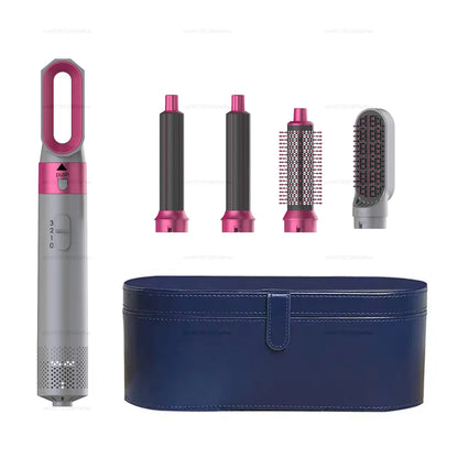 5-in-1 Hair Dryer Comb Set – Professional Hot Air Styler for Curling, Straightening & Volumizing Hair at Home