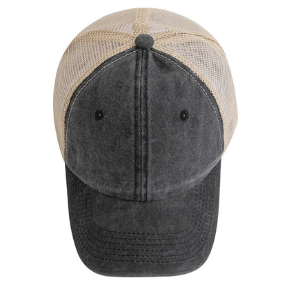 Unisex Washed Cotton Trucker Hat - Multi Color Casual Baseball Cap for Men & Women