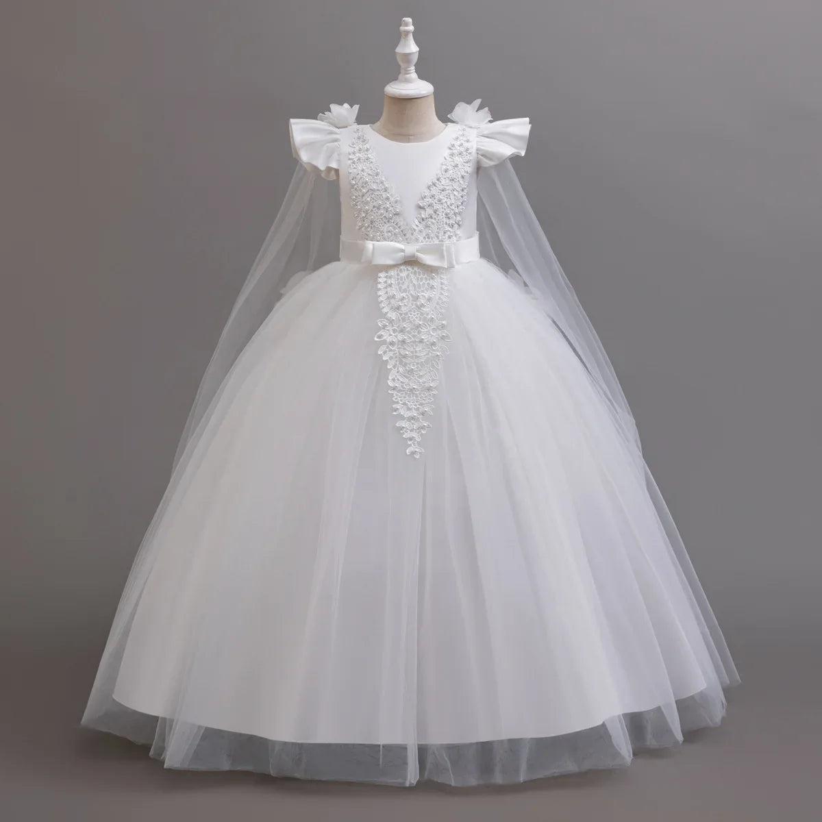 Girls Tulle Party Dress - Elegant Wedding, Dance & Christmas Dress for Kids Ages 4–12