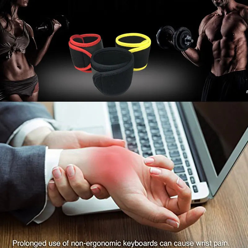 GOMOREON Wrist Guard Brace — Support Band for Carpal Tunnel Pain Relief & Fitness Wristbands