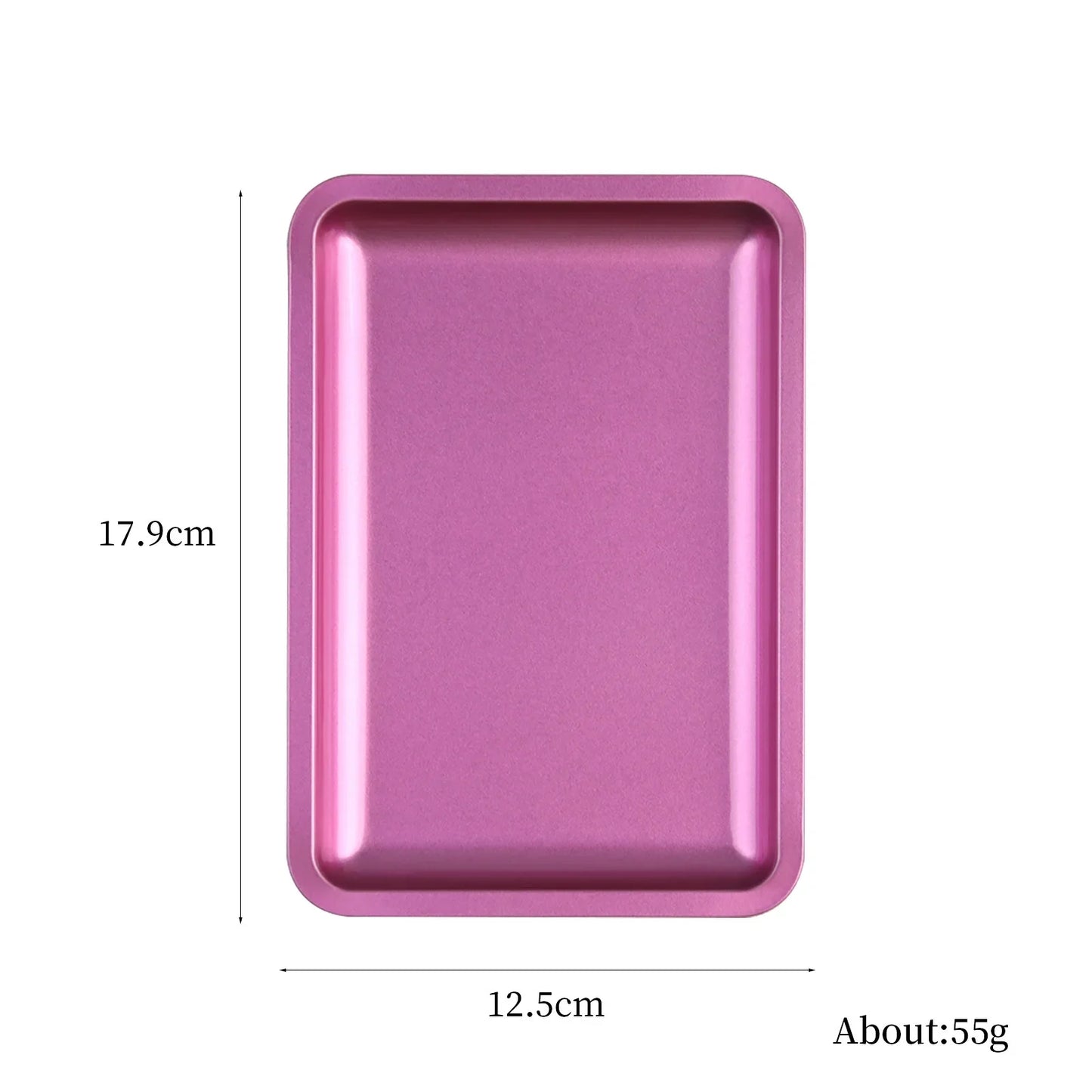 Square Stainless Steel Cosmetic Storage Tray – Nail Art Manicure Plate for Tools & False Nails