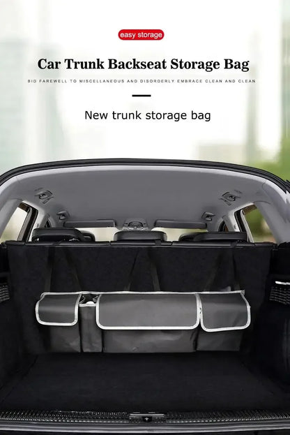 Car Trunk Organizer & Backseat Storage Bag – High Capacity Multi-Use Oxford Seat Back Organizer for Automobile Interior