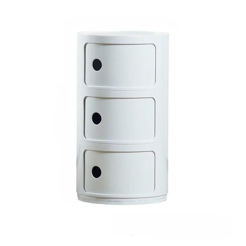 Nordic Round Bedside Table – Mini 2/3/4/5 Layer Cute Storage Cabinet, Creative Living Room & Bedroom Furniture