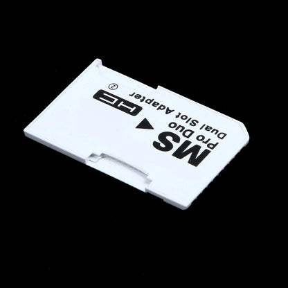 Memory Card Adapter – Micro SD/TF to MS Pro Duo for PSP with Dual 2-Slot White Adapter
