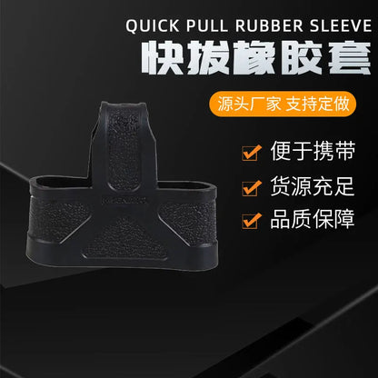 6pcs Rubber Glove Sleeve Cover for Glock Handgun & M4 5.56 Mag Pouch - Protect Case for Hunting, Tactical Pistol Gun Holster