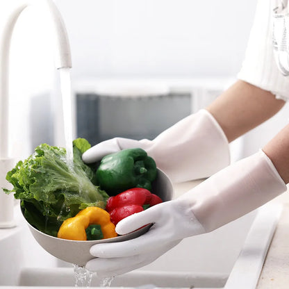 Waterproof Household Dishwashing Rubber Gloves – Thin Latex Cleaning Gloves for Washing Dishes & Clothes for Women