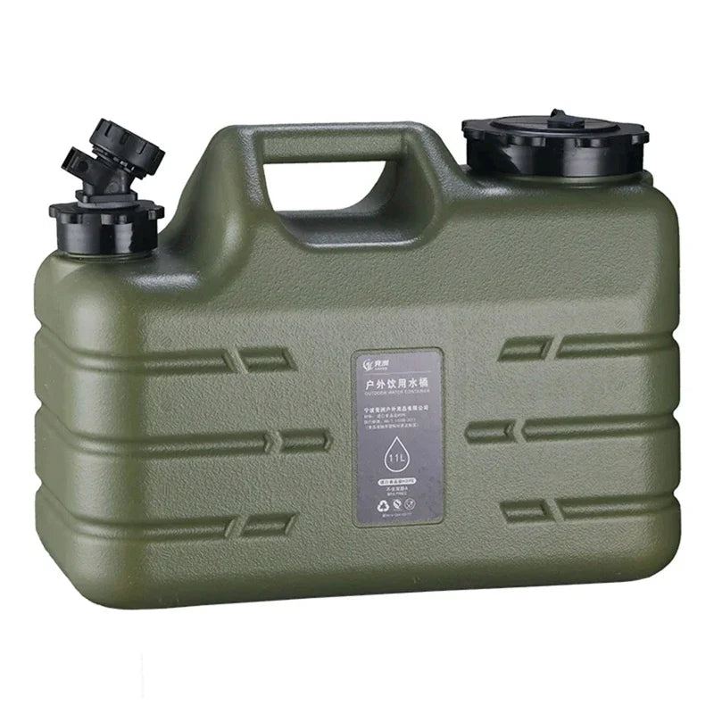 11L Portable Water Bucket – Large Capacity Drinking Canister with Detachable Leak-Proof Faucet for Outdoor Travel