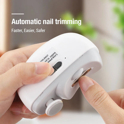 Rechargeable Electric Nail Clipper & Trimmer for Baby and Adult - Grinding, Polishing, and Automatic Manicure with LED Light