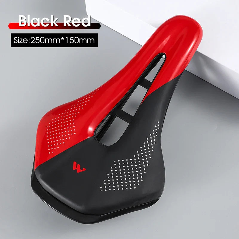 WEST BIKING Bicycle Saddle — Comfortable Hollow PU Leather Bike Seat | Wear-Resistant Road Cycling Cushion
