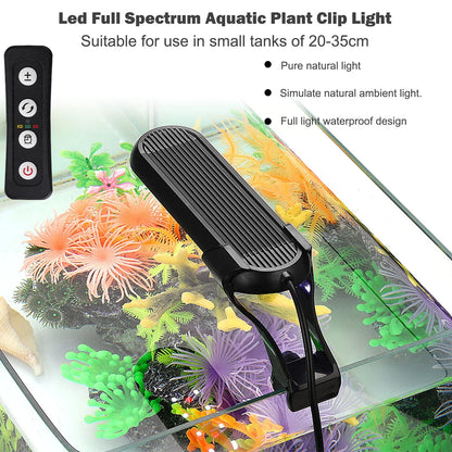 Aquarium LED Light with Timer – Full Spectrum Fish Tank Lamp for Water Plants, USB Aquatic Light