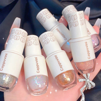 Cappuvini Star Dots Liquid Eye Shadow, Pearlescent High Gloss, Fine Flashing for Easy Application, Dazzling Liquid Eye Shadow