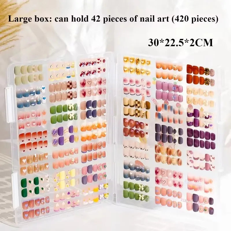 Transparent Nail Display Storage Book - Dustproof Nail Art Plate Organizer & Color Card Holder for Manicure Supplies