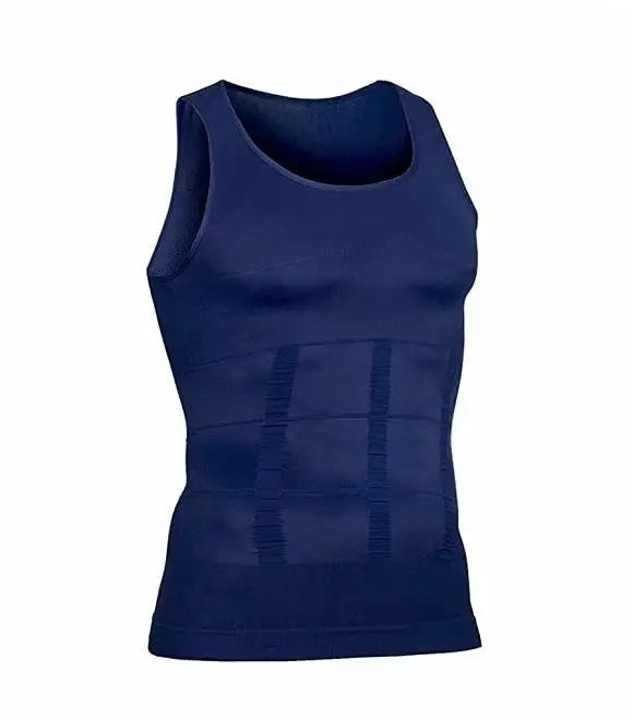 YBFDO Men's Slimming Body Shaper Compression Vest - Seamless Waist Trainer Tank Top for Weight Loss and Belly Control