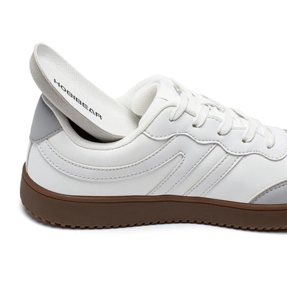 HOBIBEAR Unisex Wide Toe Sneakers – Retro Casual Lace-Up Leather Shoes for Men & Women
