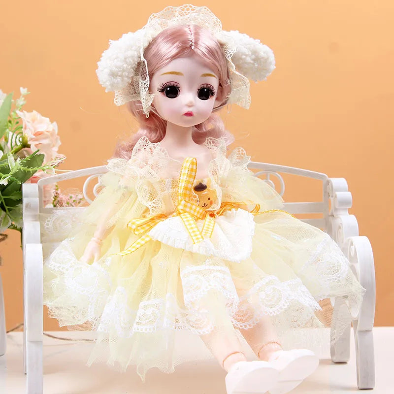 30cm 1/6 BJD Princess Doll – 23-Joint Movable Girl Doll with Clothes, Birthday Gift Toy