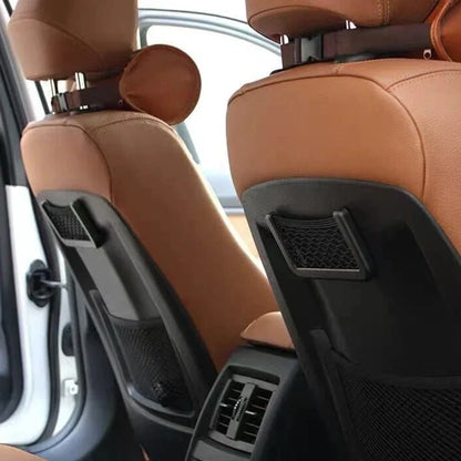 Car Seat Side Storage Bag - Elastic Mesh Pocket Organizer for Phone & Interior Accessories