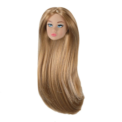 1/6 Supermodel Doll Head Accessories – European & American Makeup Heads for 30cm Dolls in White, Normal & Chocolate Skin