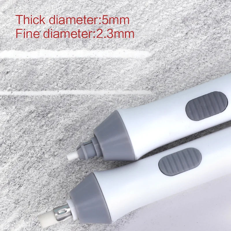 Tenwin Adjustable Electric Rubber Eraser: Battery-Powered for Sketch Drawing - Includes Rubber Refills, School Stationery Supplies
