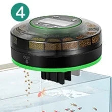 Automatic Fish Feeder for Aquarium – Rechargeable Food Dispenser with Timer, LCD Display & USB Cable