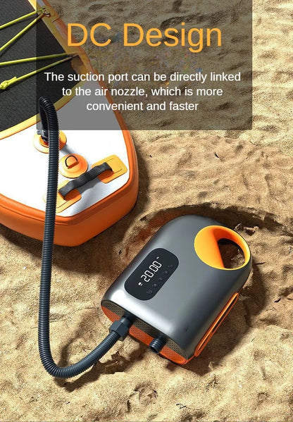 LEIBOO 20PSI DC Electric Air Pump – High-Speed Compressor for Inflatable SUP, Paddle Board, Airbed, Boat & Kayak